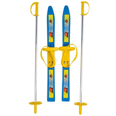 Лыжи детские Олимпик Спорт с палками Снегири -