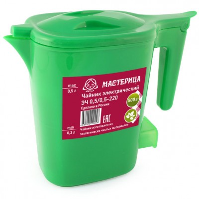 Чайник электрический Мастерица ЭЧ 0,5/0,5-220 Зеленый