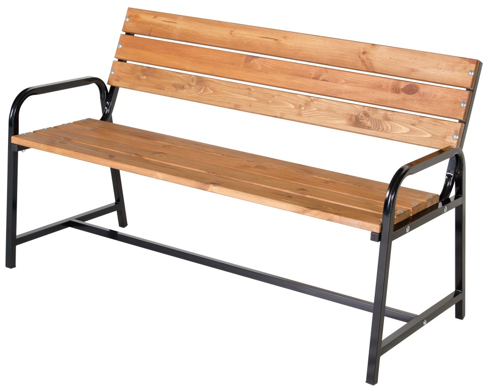 Скамья садовая со спинкой Флора