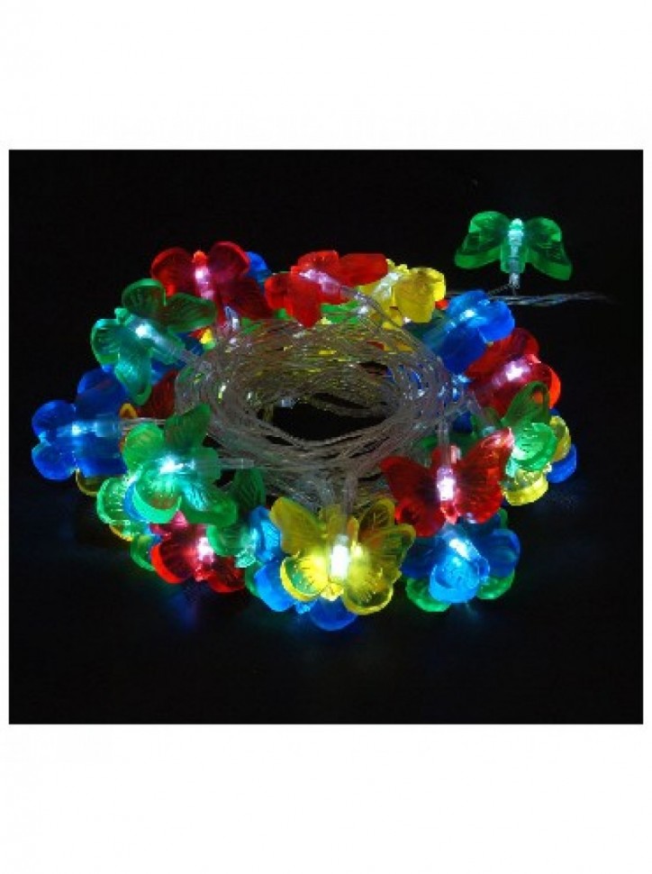 Электрогирлянда светодиодная "Бабочки" LED-BT-36-3.6-MC