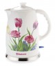 Чайник керамический электрический Sakura SA-2028T тюльпаны 
